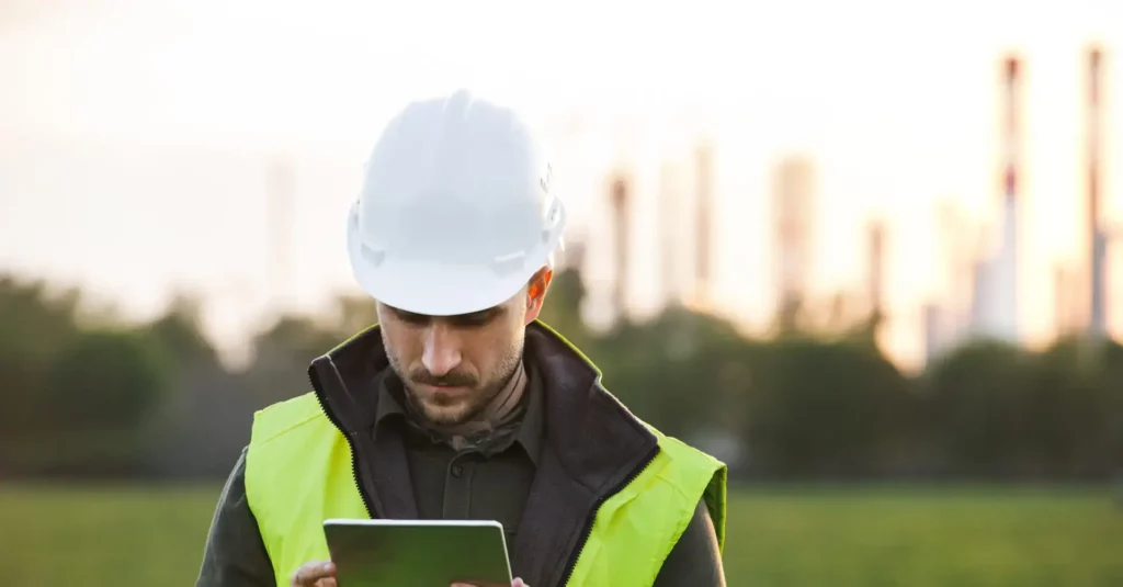 young-engineer-with-tablet-standing-outdoors